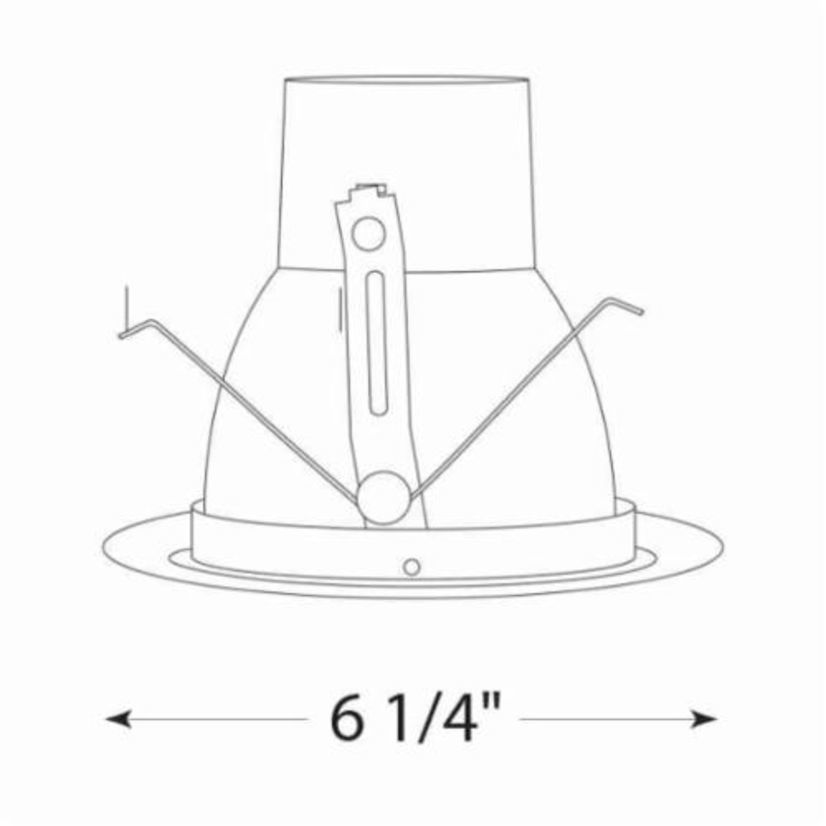 Juno 216 CWH Downlight Enclosed Cone Trim, 6-1/4 in OD, Incandescent Lamp, For Use With IC20, IC20W, IC20S, IC20R, IC20N, IC20NW, TC20, TC20S Series Housing